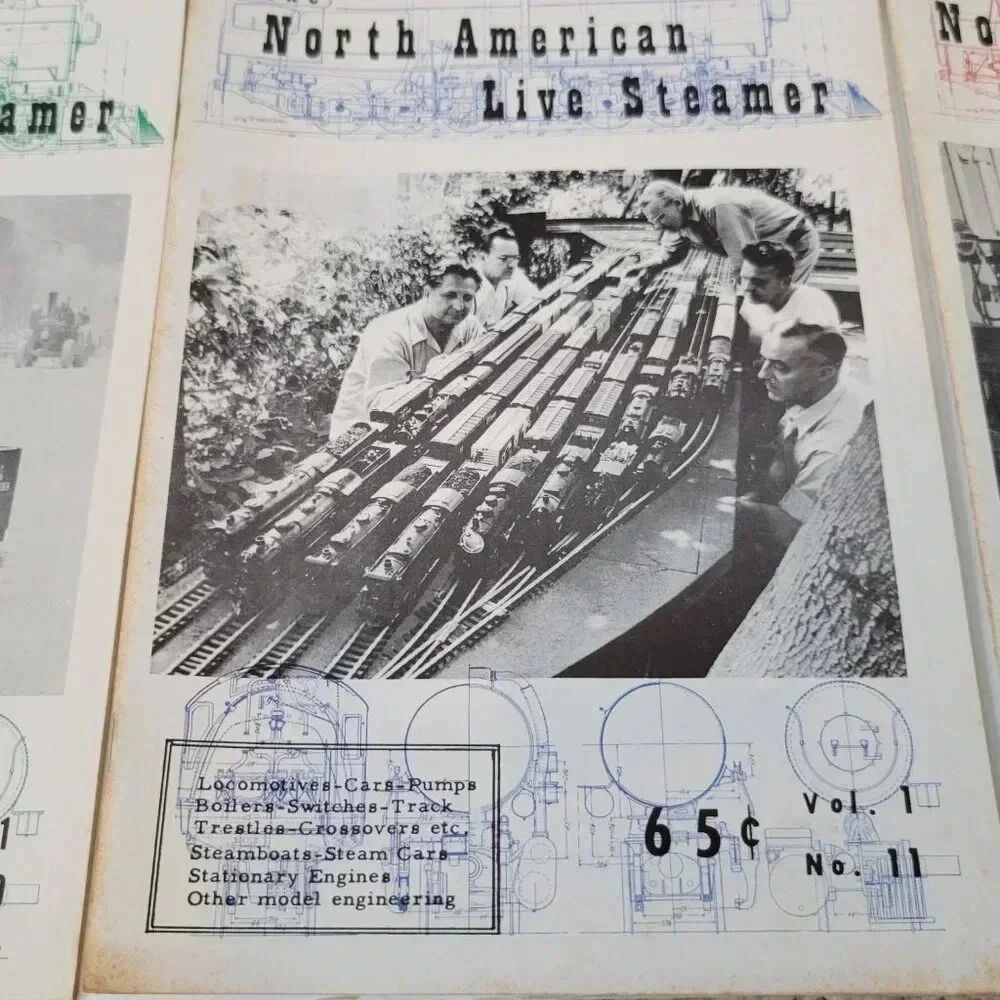 The North American Live Steamer Magazine Lot of 7 1956 Railroad Vintage RARE